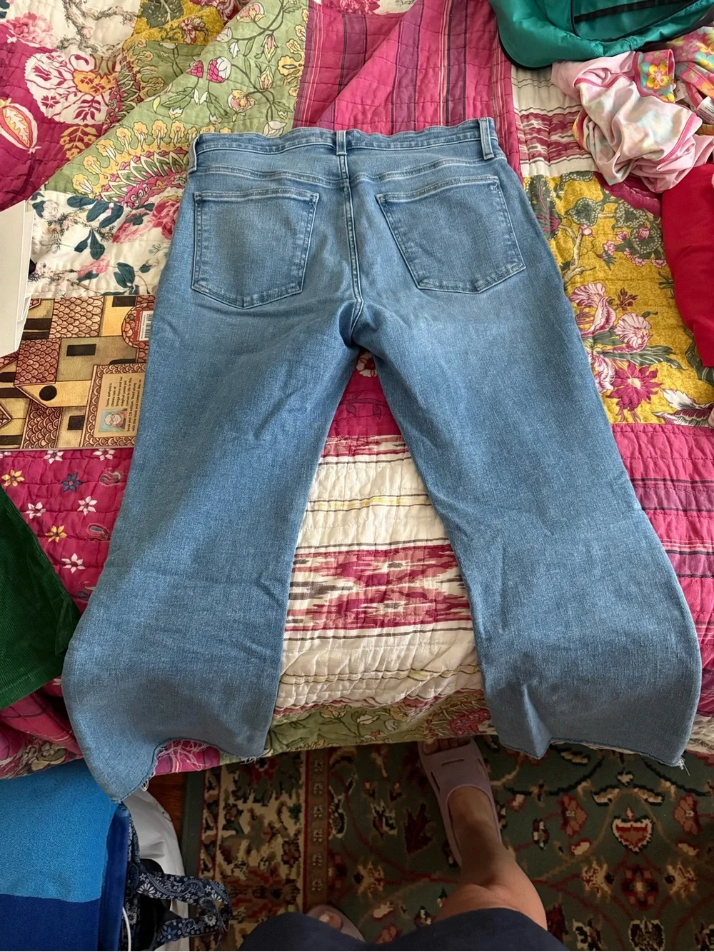 Madewell Light Blue Flare Crop Jeans